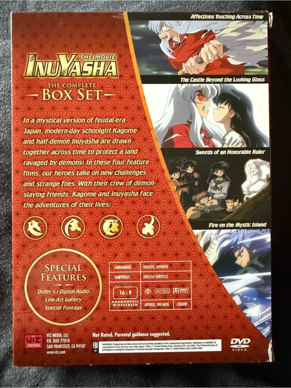 DVD - Inuyasha Movie Box Set - Picture 2 of 4